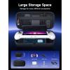 imageJSAUX Slim Travel Case for Lenovo Legion Go  Go S  Go 2 Compact Hard Shell Carrying Pouch for Console Holds 8 MicroSD Cards and 5 Card Readers Includes Carry Strap BlackLarge Capacity