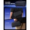 imageJSAUX Slim Travel Case for Lenovo Legion Go  Go S  Go 2 Compact Hard Shell Carrying Pouch for Console Holds 8 MicroSD Cards and 5 Card Readers Includes Carry Strap BlackLarge Capacity