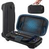 imageJSAUX Slim Travel Case for Lenovo Legion Go  Go S  Go 2 Compact Hard Shell Carrying Pouch for Console Holds 8 MicroSD Cards and 5 Card Readers Includes Carry Strap BlackSlim
