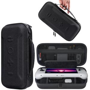 imageJSAUX Slim Travel Case for Lenovo Legion Go  Go S  Go 2 Compact Hard Shell Carrying Pouch for Console Holds 8 MicroSD Cards and 5 Card Readers Includes Carry Strap BlackLarge Capacity