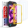 image:imageJSAUX 2Pack 97 Blue Light Blocking Tempered Glass Screen Protector for Nintendo Switch 2 Easy to Install with Guide Frame Eye Strain Relief 9H Hardness Scratch Resistant Accessories for Switch2AntiGlare