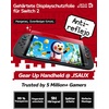 image:imageJSAUX 2Pack 97 Blue Light Blocking Tempered Glass Screen Protector for Nintendo Switch 2 Easy to Install with Guide Frame Eye Strain Relief 9H Hardness Scratch Resistant Accessories for Switch2AntiGlare
