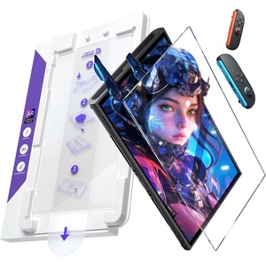 image:imageJSAUX 2Pack 97 Blue Light Blocking Tempered Glass Screen Protector for Switch 2 Place amp Pull Guide Frame for Easy Installation Ultra Clear 9H Hardness Anti Fingerprint Eye Strain ReliefAntiReflection