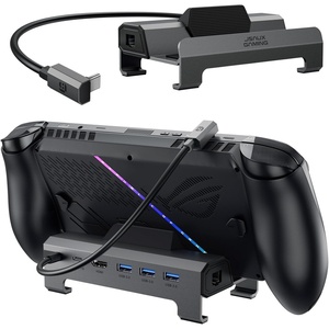 image:imageJSAUX 4K120Hz Docking Station for ROG Xbox Ally XXbox AllySteam Deck OLEDLegion Go 2 6in1 Steam Deck Dock with HDMI 21 Gigabit Ethernet 3 USB 30 100W Charge Hub for ROG AllyAlly XHB0612