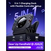image:imageJSAUX 5 in 1 Charging Dock for Switch 2 Pro Controller amp Switch 12 Joypad Foldable for Easy Storage Durable PCABS Material LED Indicators Holds 4 Game Cards amp 4 SD Cards Includes 15m Cable