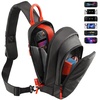image:imageJSAUX Sling Bag for Switch 2 ROG Xbox Ally X Steam Deck Protective Crossbody Travel Case for Handheld Console and Accessories with Joystick Guard Design Large Capacity 3 Compartments
