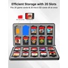 image:imageWEOTOO Game Card Case for Nintendo Switch 2 2025 Switch OLED amp Lite Hard Storage Box for 20 Game Cartridges amp 20 Micro SD Cards Compact Gaming Card Organizer  Black