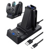 image:image3 in 1 Charging Dock for Nintendo Switch 2 JoyCon and Pro Controller WEOTOO Controller Charger with LED Indicator SpaceSaving Storage Stand Accessories for Switch2 2025BlackBlack