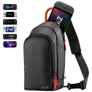 image:imageJSAUX Sling Bag for Switch 2 ROG Xbox Ally X Steam Deck Protective Crossbody Travel Case for Handheld Console and Accessories with Joystick Guard Design Large Capacity 3 Compartments